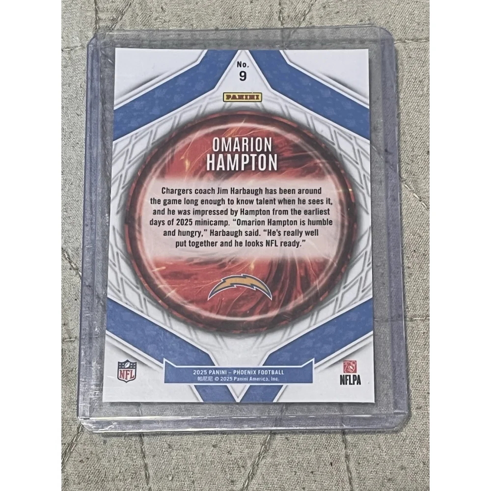 Panini Phoenix 2025 Omarion Hampton Chargers Rookie Football Card